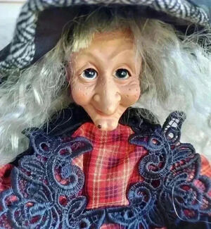 Scary Halloween Witch on Trike Bike